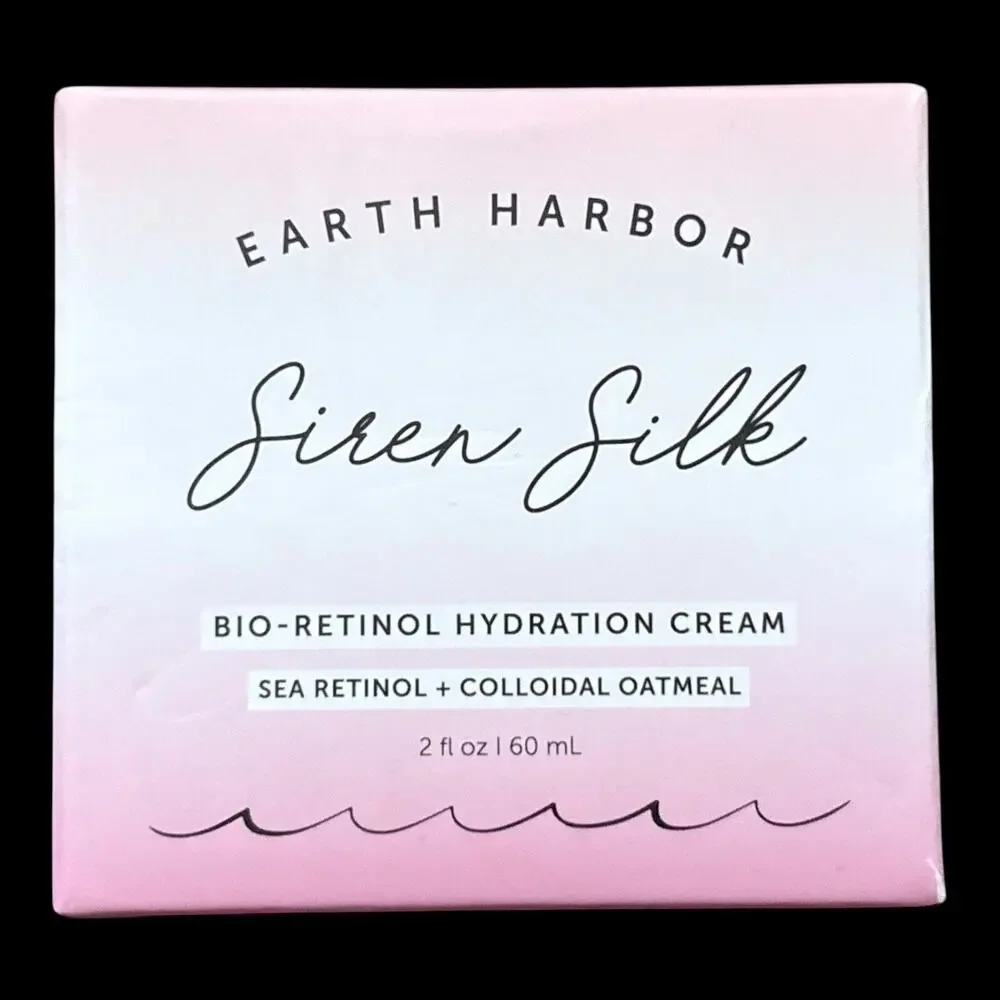 Earth Harbor Siren Silk Bio-Retinol Hydration Cream 2 oz Sea Retinol Vegan NIB